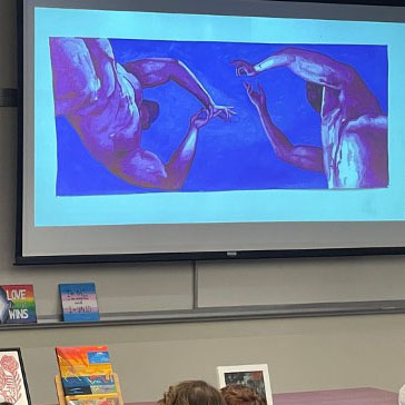 Art work presented at the DEI Committee Art Event.