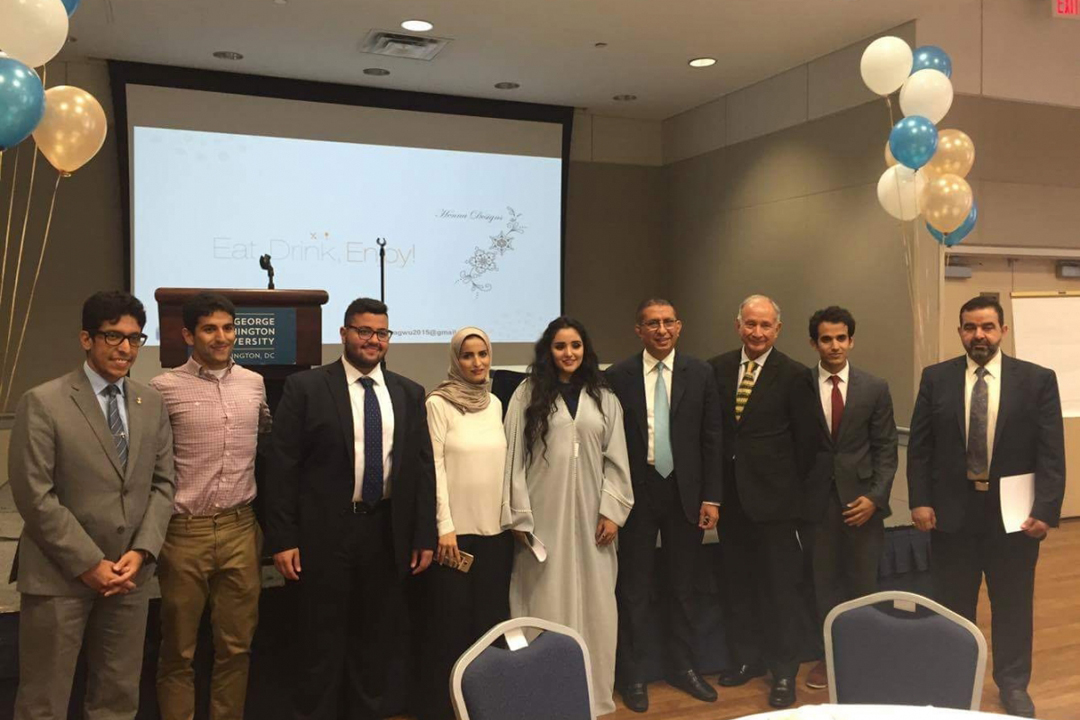 Rozana Saklou and other members of the Saudi Student Association at the Eid Al-Adha celebration.