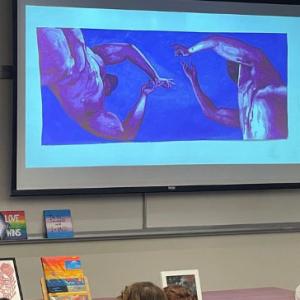 Art work presented at the DEI Committee Art Event.